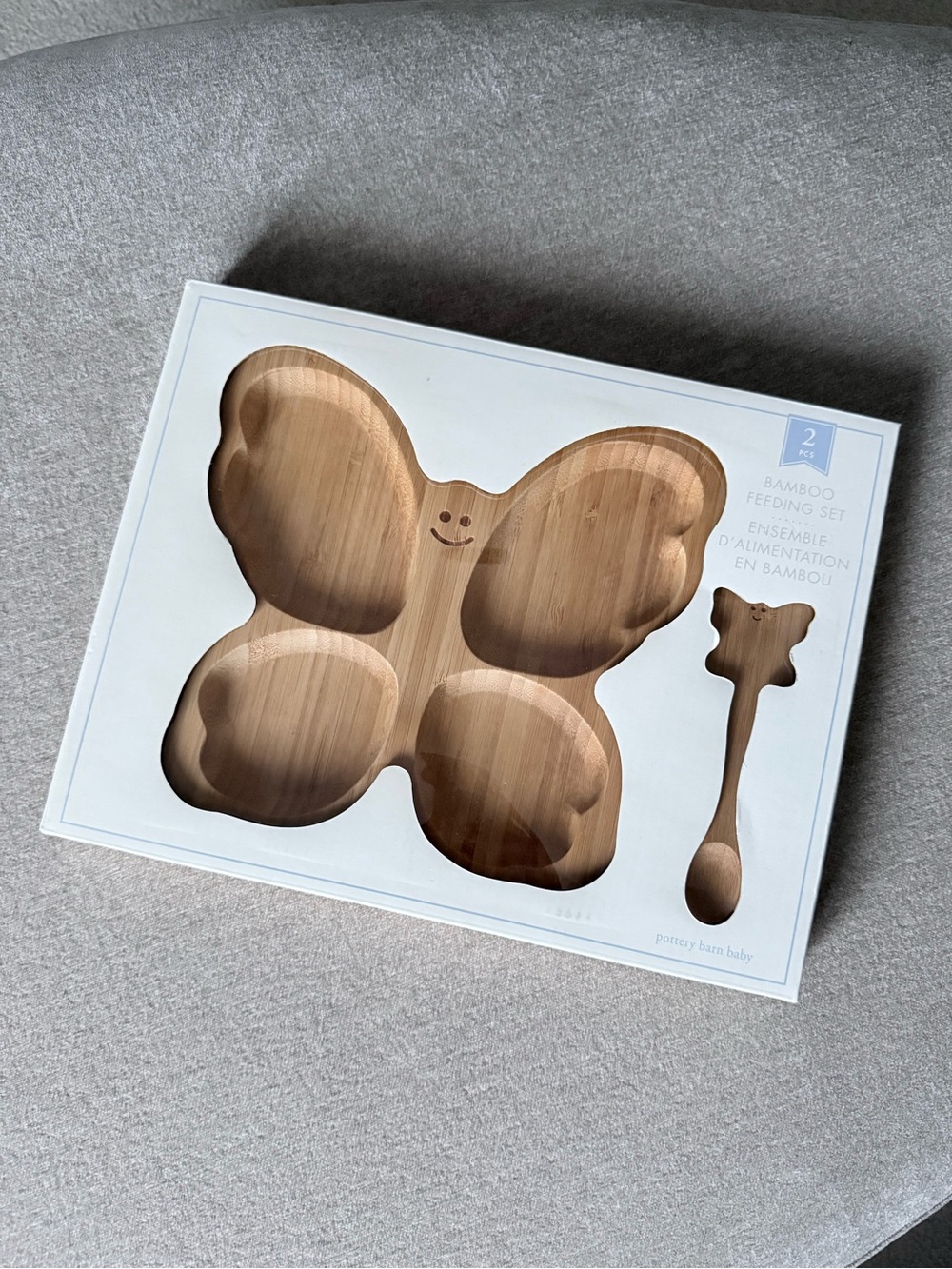 Pottery Barn Kids Bamboo Feeding Set - New